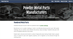 Desktop Screenshot of powderedmetalparts.com